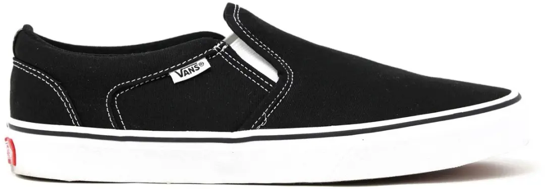 VANS MN Asher (Canvas) Black/White -Maat 44.5
