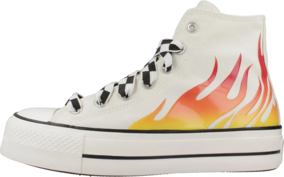 Converse Chuck Taylor All Star Lift Platform Flames - Wit - afbeelding 2 van 4