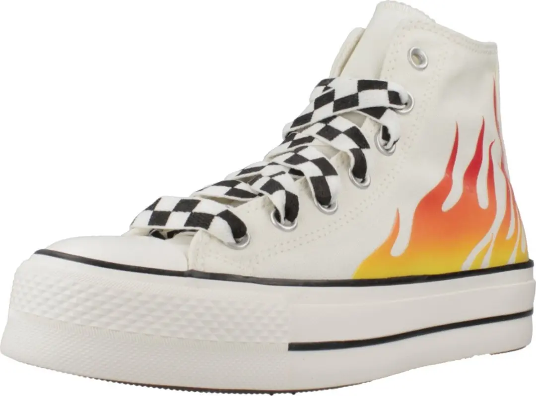Converse Chuck Taylor All Star Lift Platform Flames - Wit - afbeelding 3 van 4