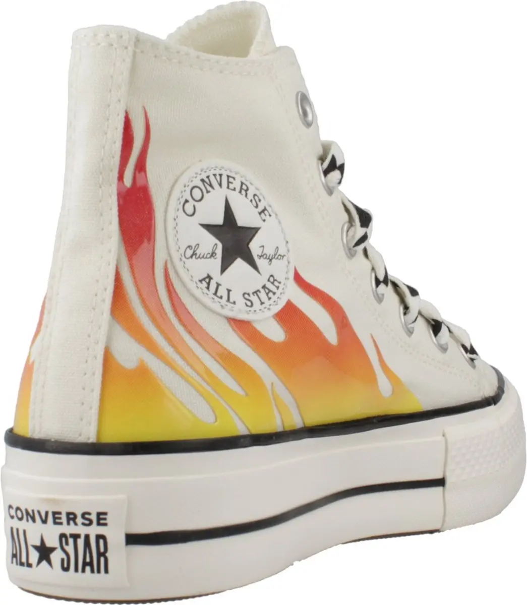 Converse Chuck Taylor All Star Lift Platform Flames - Wit - afbeelding 4 van 4