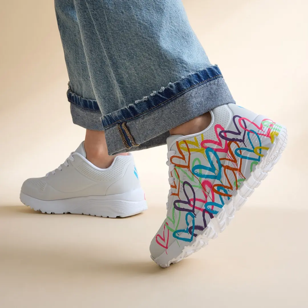 Skechers X JGoldcrown Uno Lite Sneakers wit