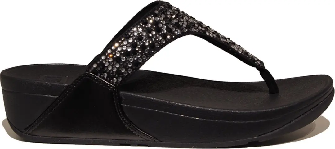 FitFlop Lulu Crystal Mix Teenslipper 40 - Zwart - afbeelding 2 van 6