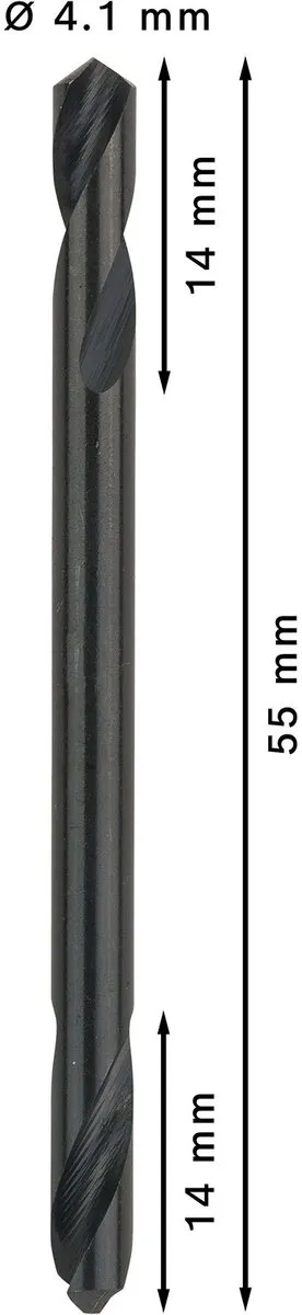 Bosch Professional HSS-G DUBBELBOOR 4.1mm - 10 Stuks