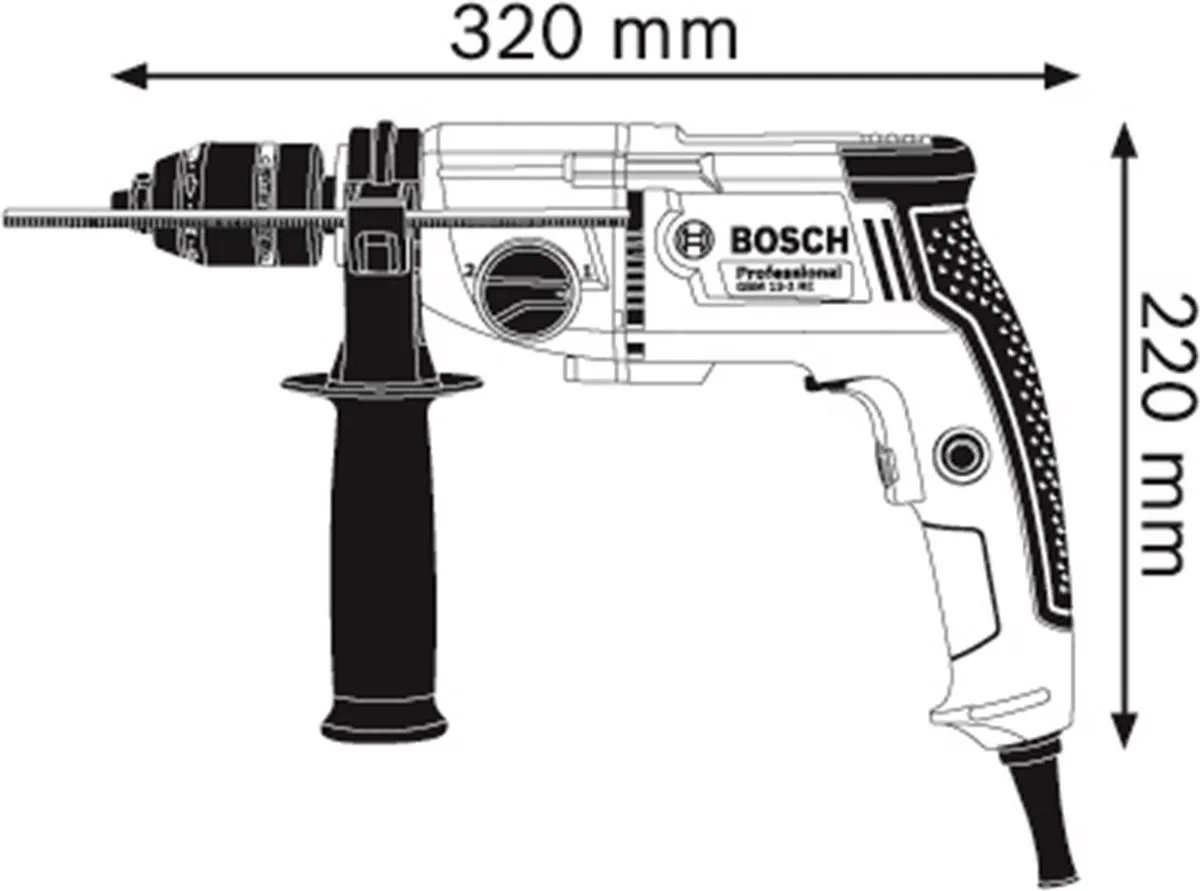 Bosch Professional GBM 13-2 RE Boormachine - 13mm - Diepteaanslag 210mm