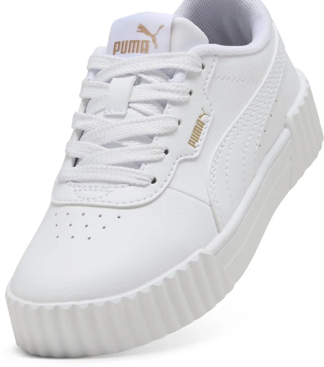 PUMA Carina 3.0 PS Meisjes Sneakers - 28 - PUMA White-PUMA Gold - afbeelding 6 van 6