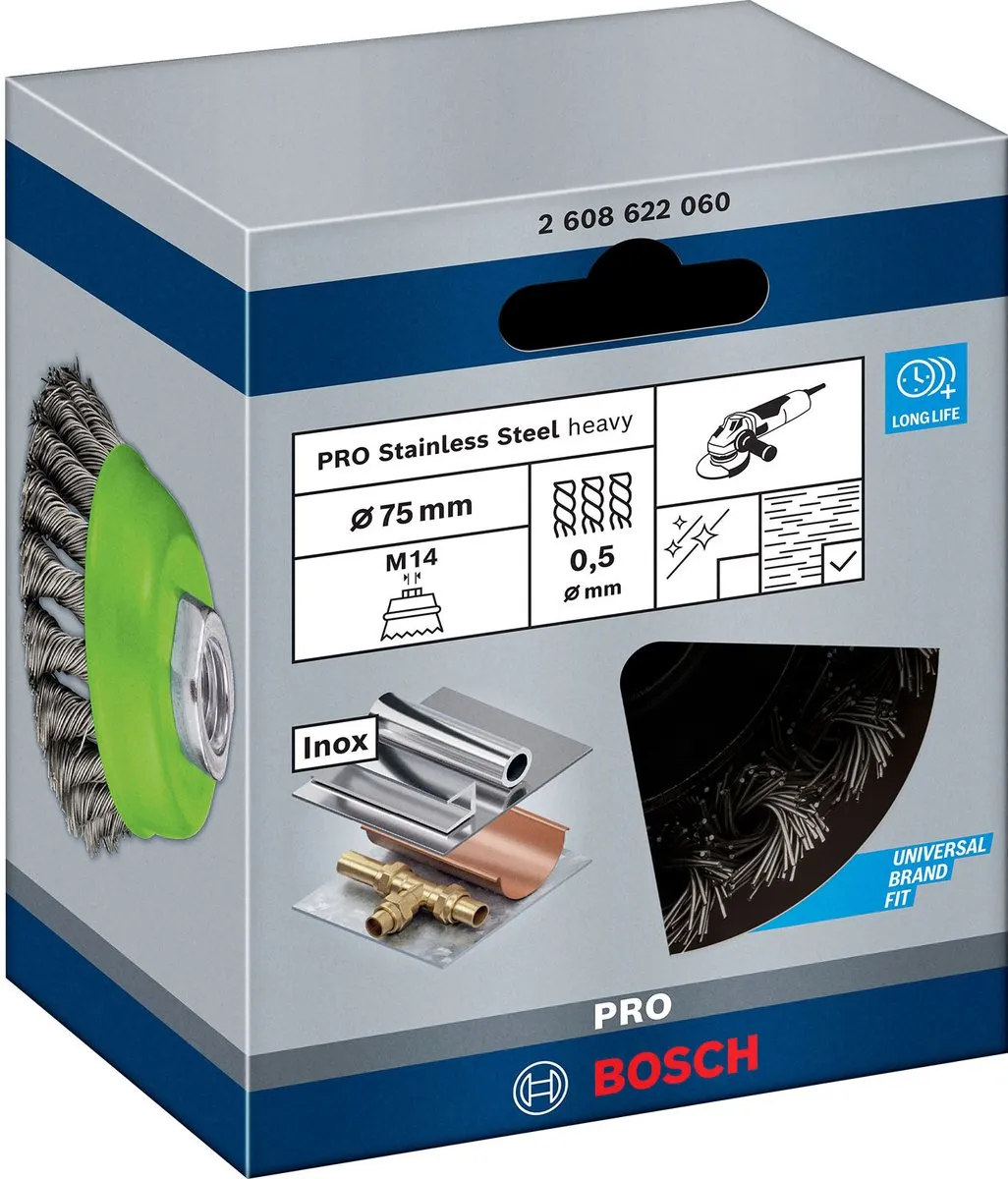 Bosch Professional M14 Komstlbloesem 75 Vlecht 0.5 Inox