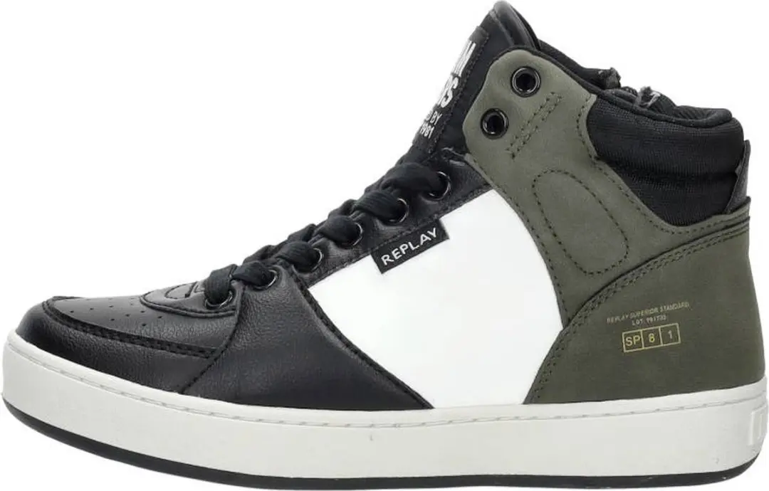 Replay Cobra Hoge Sneakers - Jongens - Groen - afbeelding 2 van 6