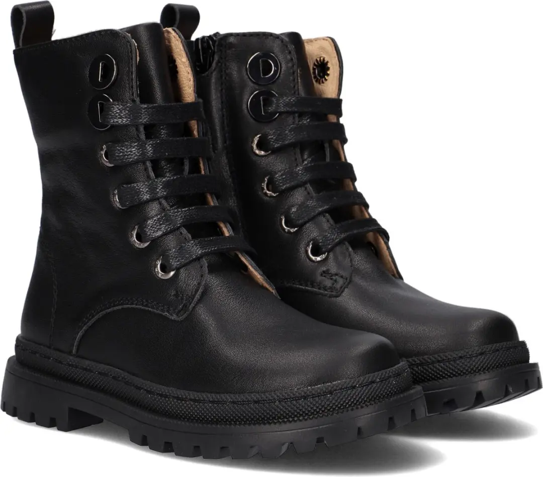 Shoesme NT21W005 Veterboots Meisjes - Zwart - Maat 26