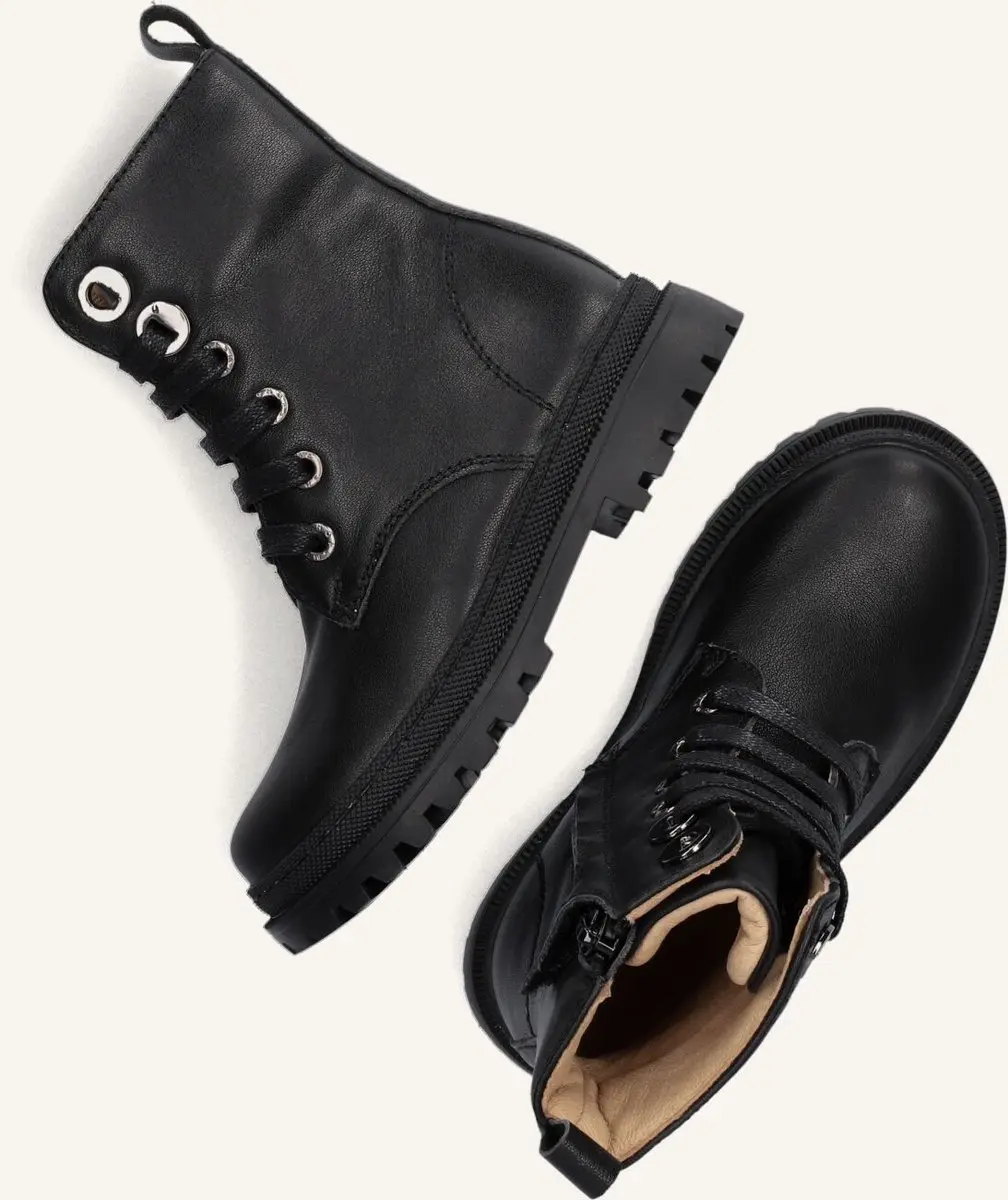 Shoesme NT21W005 Veterboots Meisjes - Zwart - Maat 26