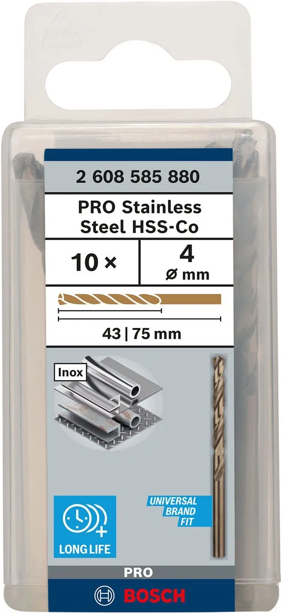 Bosch Professional ST. LINE 4,0mm HSS-CO Boor - 10 Stuks