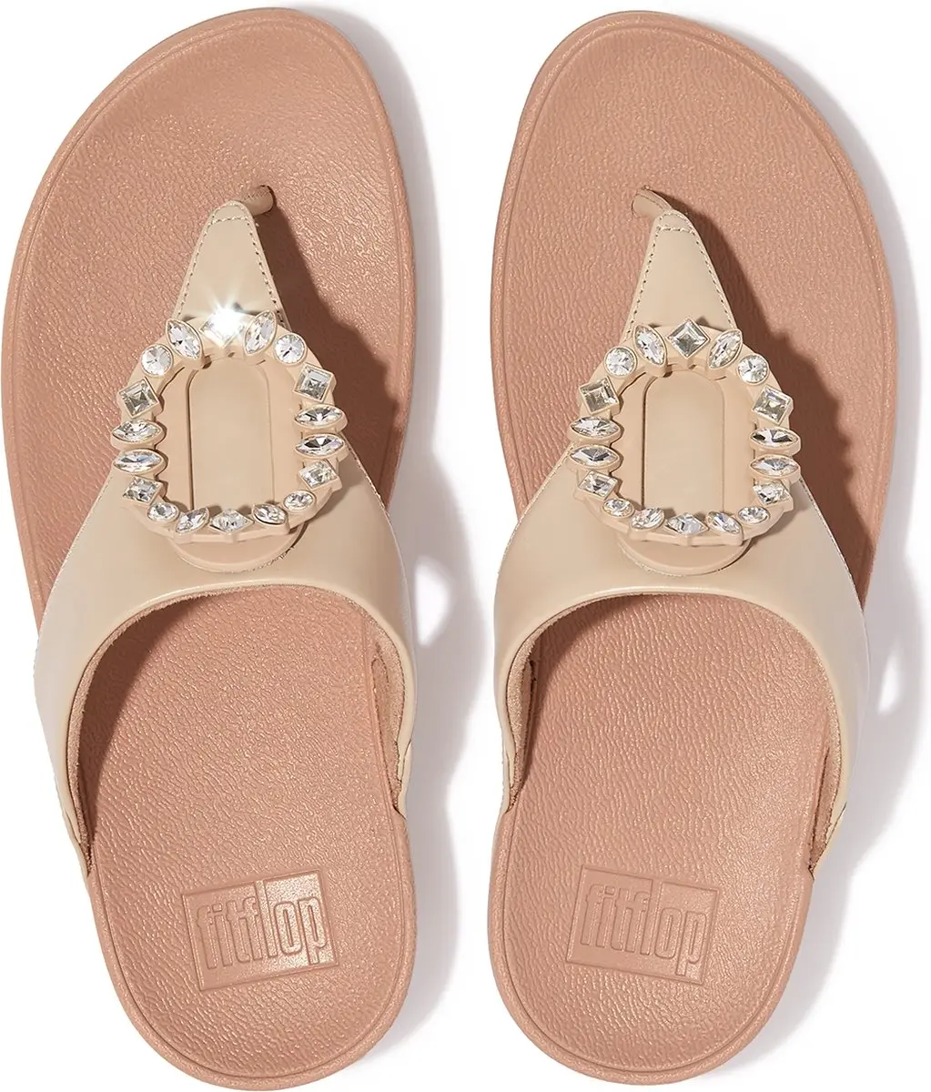 FitFlop Lulu Crystal Dames Sandalen 42 - Steenbeige - afbeelding 3 van 4