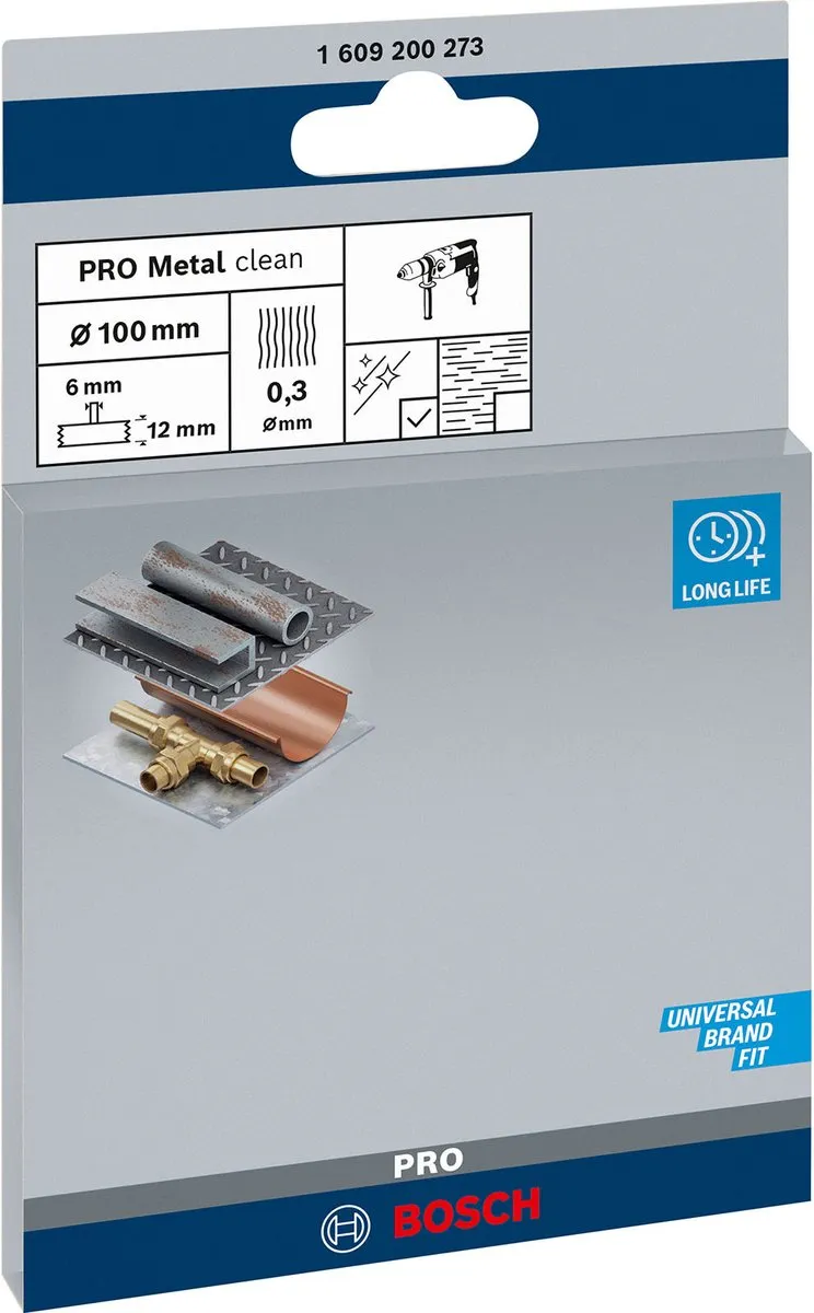Bosch Professional 6mm Schijfborstel 100mm - Gegolfd staal
