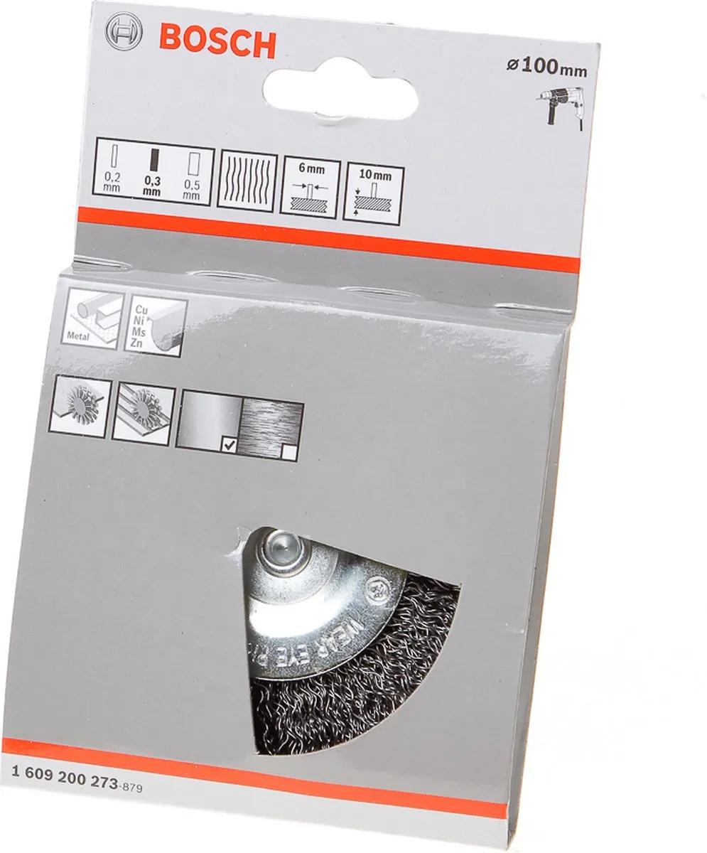 Bosch Professional 6mm Schijfborstel 100mm - Gegolfd staal - afbeelding 6 van 6