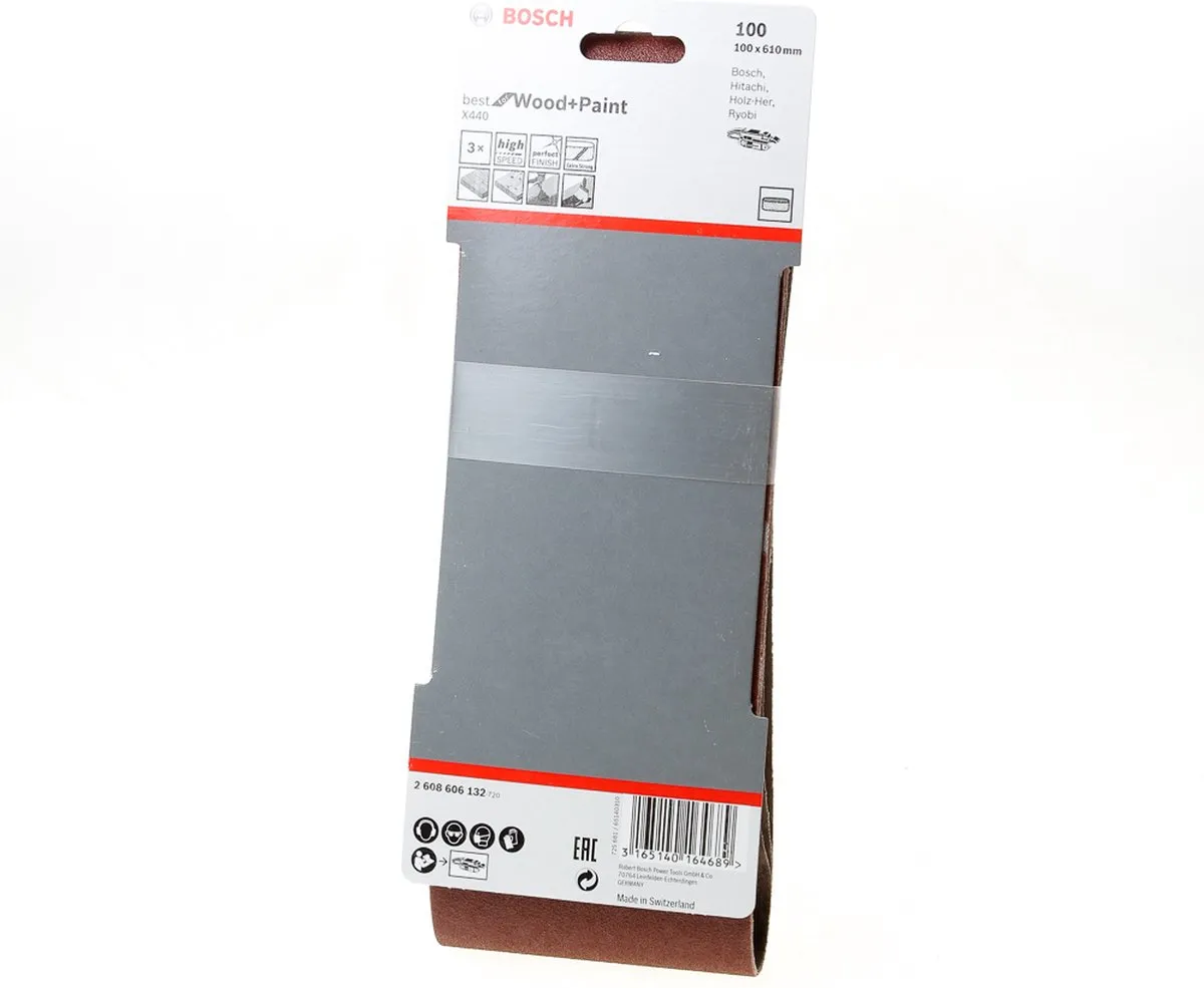 Bosch Professional 3 Banden 100x610mm Best Wood+Paint