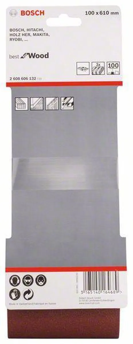 Bosch Professional 3 Banden 100x610mm Best Wood+Paint