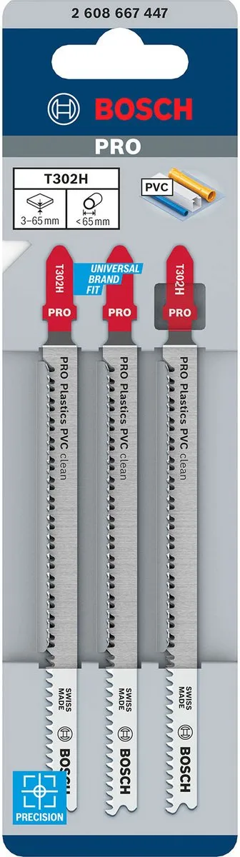 Bosch Professional T302H Decoupeerzaagblad - Plexiglas/Kunststof