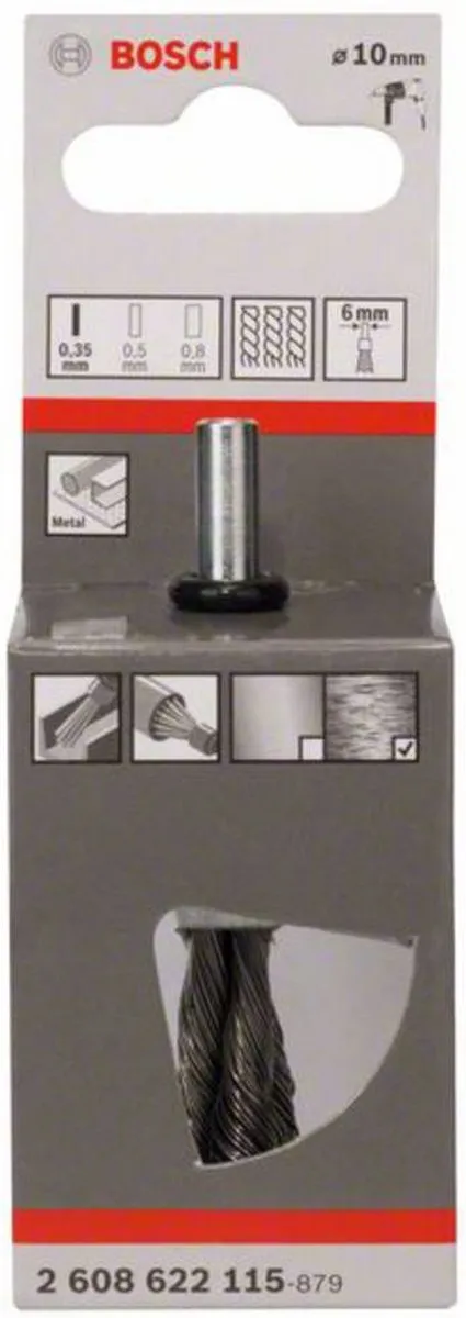 Bosch Professional 2608622115 Penseelborstel 6mm - 10 Vlecht Staal - afbeelding 6 van 6
