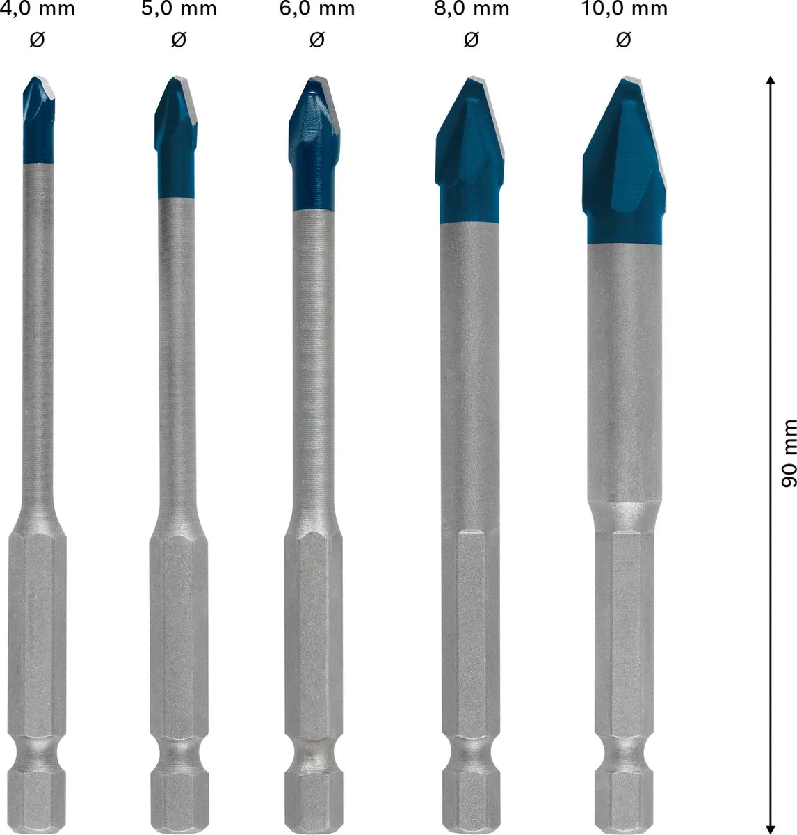 Bosch Professional EXPERT HEX-9 Tegelboorset 6mm