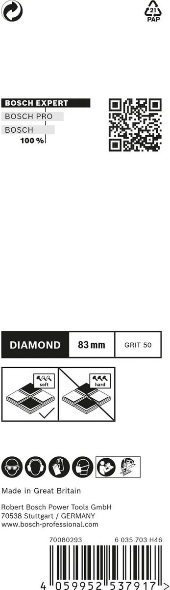 Bosch Professional Expert Soft Tile Clean T 150 RD Decoupeerzaagblad - 3 Stuks
