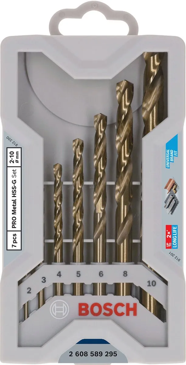 Bosch Professional Mini X-Line Pro HSS-G Metaalboren 7-delig