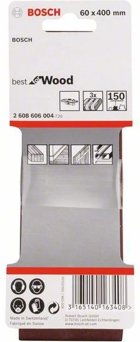Bosch Professional 3 Banden 60x400mm Best Wood+Paint - 3 Stuks