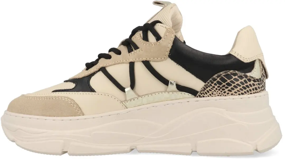 PS Poelman Jilly LPJILLY-09POE1 Sneaker - 42 - Beige/Zwart - afbeelding 5 van 5