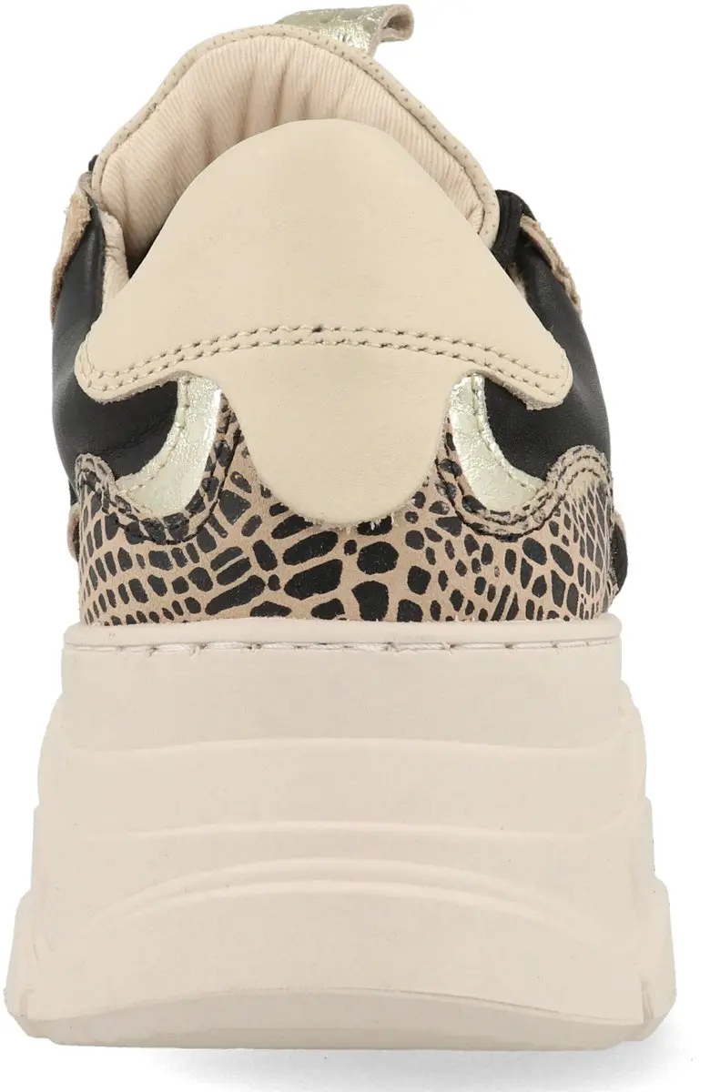 PS Poelman Jilly LPJILLY-09POE1 Sneaker - 42 - Beige/Zwart - afbeelding 3 van 5