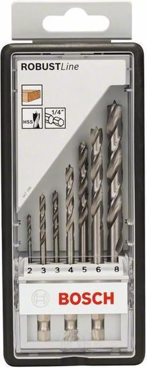Bosch Professional PRO Wood HSS Boorset 7-delig