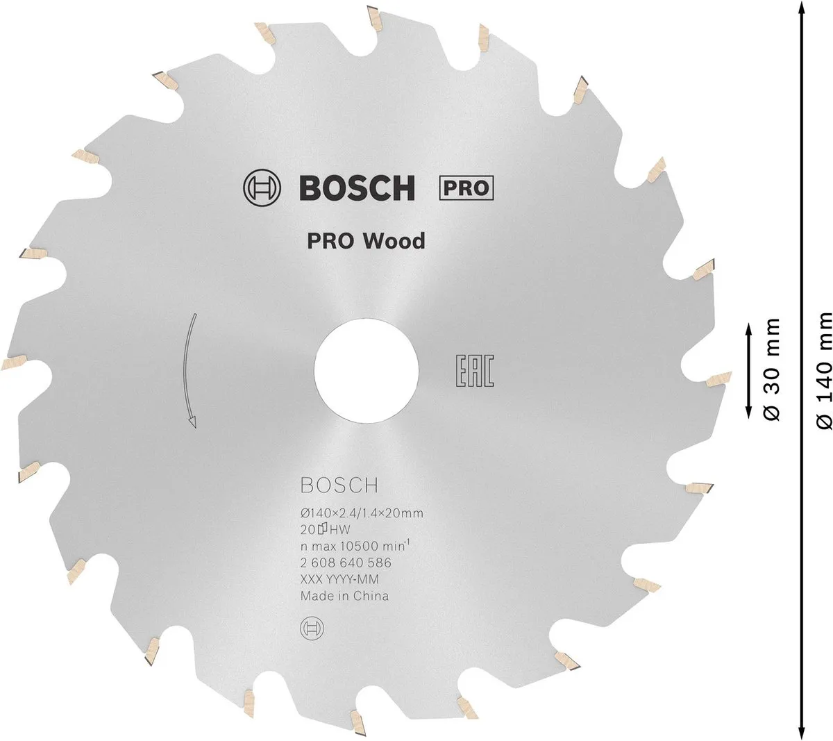 Bosch Professional Cirkelzaagblad Optiline CIRKZB OPT 140X20/12,75X2,4 20T - Hout/Metalen