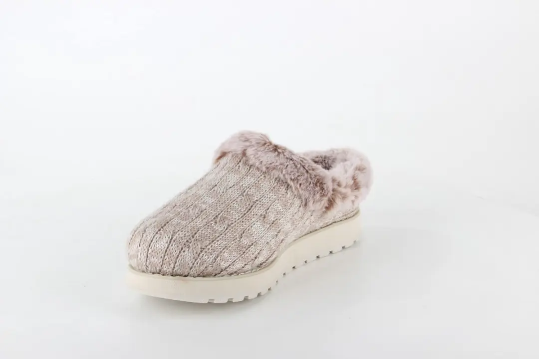 Skechers 31204 LTBR Damespantoffel - Maat 39 - Beige - afbeelding 2 van 6