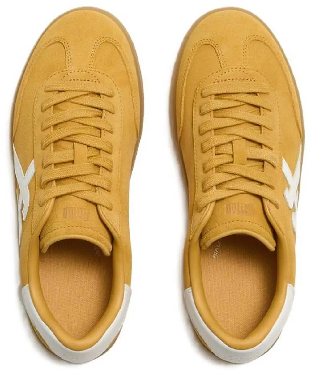 FitFlop The Dash T-Toe Suede Sneakers - Geel - afbeelding 5 van 6