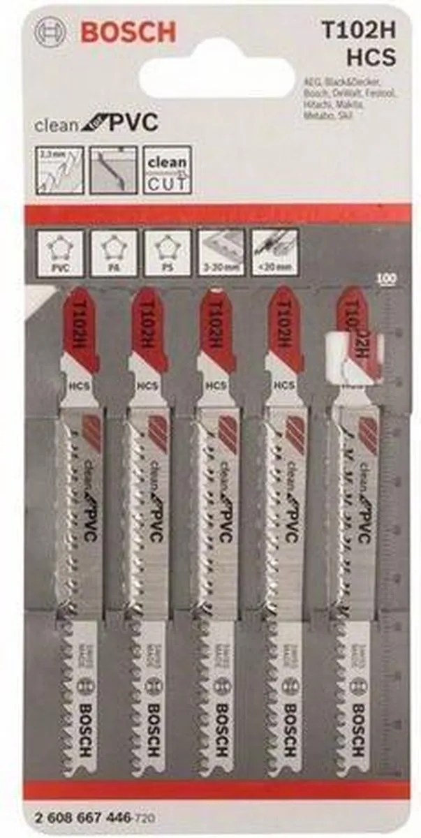 Bosch Professional T102H Decoupeerzaagblad - 5 Stuks - afbeelding 6 van 6
