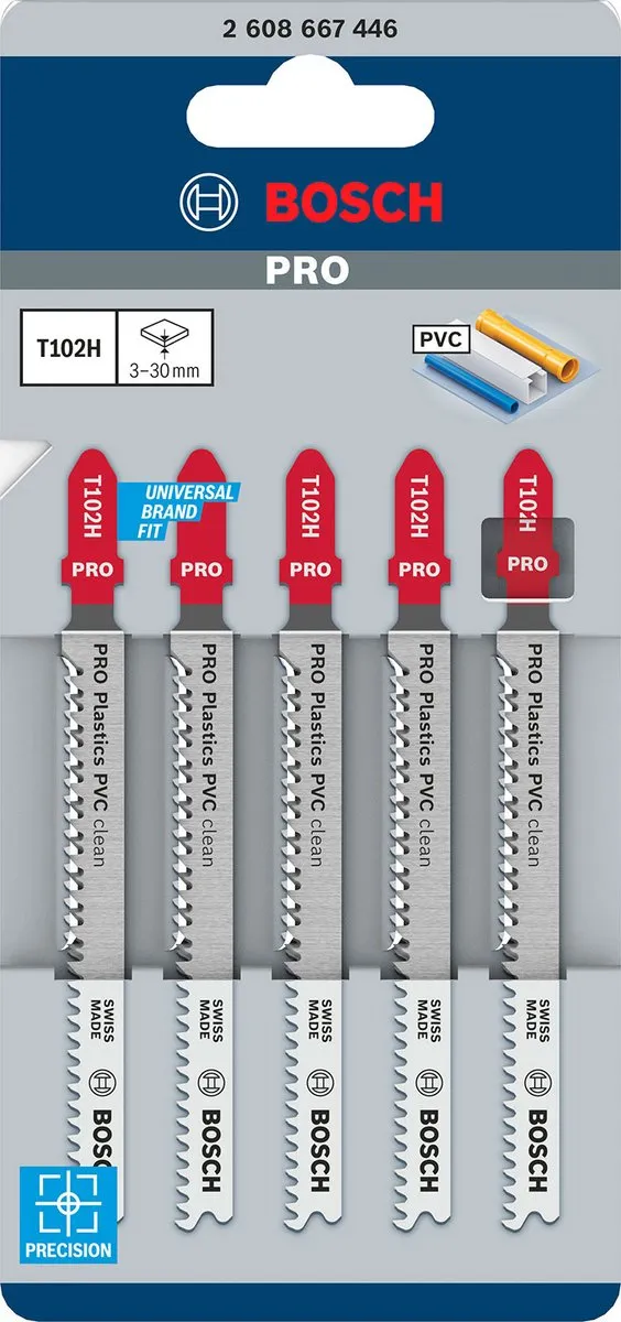Bosch Professional T102H Decoupeerzaagblad - 5 Stuks - afbeelding 2 van 6
