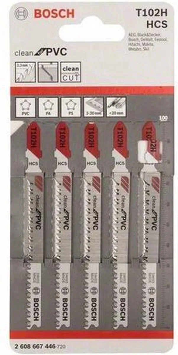Bosch Professional T102H Decoupeerzaagblad - 5 Stuks - afbeelding 5 van 6