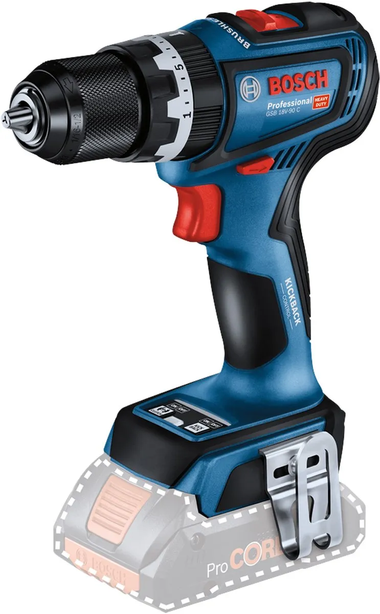 Bosch Professional GSB 18V-90 C Accu Schroefklopboormachine