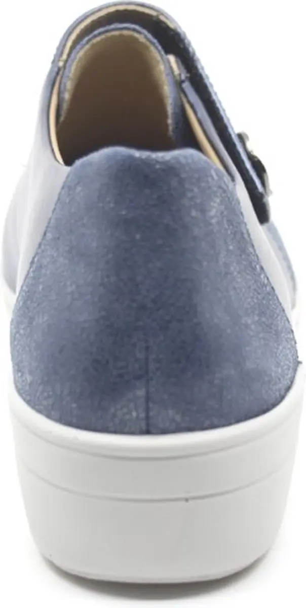 Solidus 26428 Blauwe Combi Klittenbandschoenen - Wijdte J