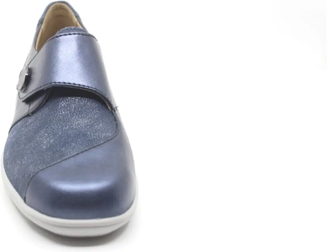 Solidus 26428 Blauwe Combi Klittenbandschoenen - Wijdte J