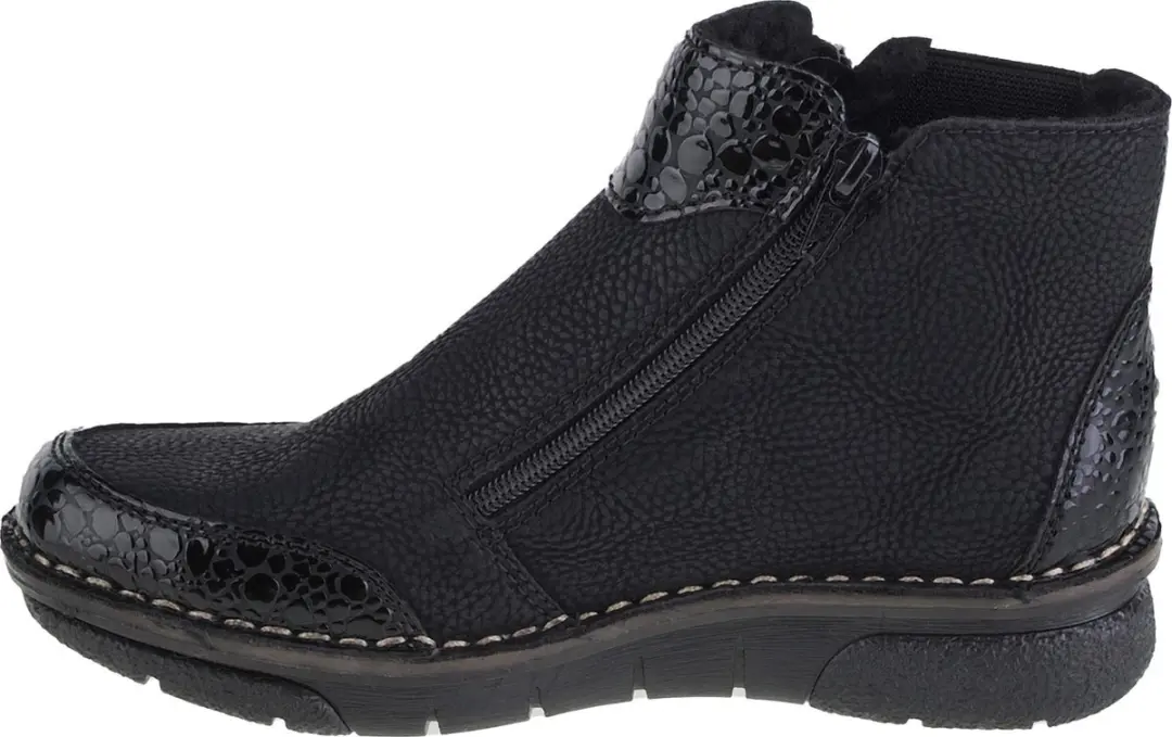 Rieker 73355 Booties - Vrouwen Laarzen Zwart 40