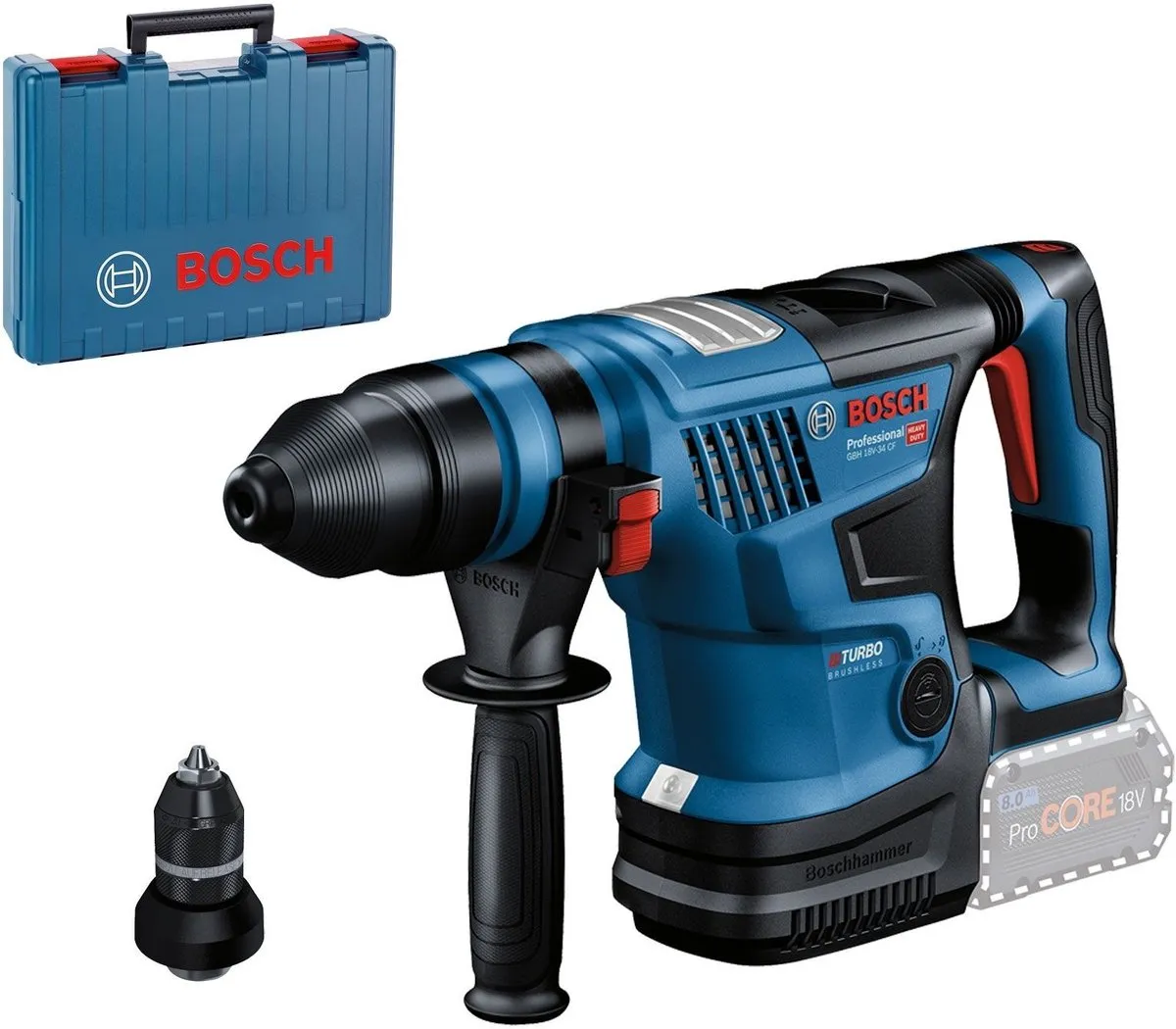 Bosch Professional GBH 18V-34 CF Boorhamer - BITURBO - afbeelding 6 van 6