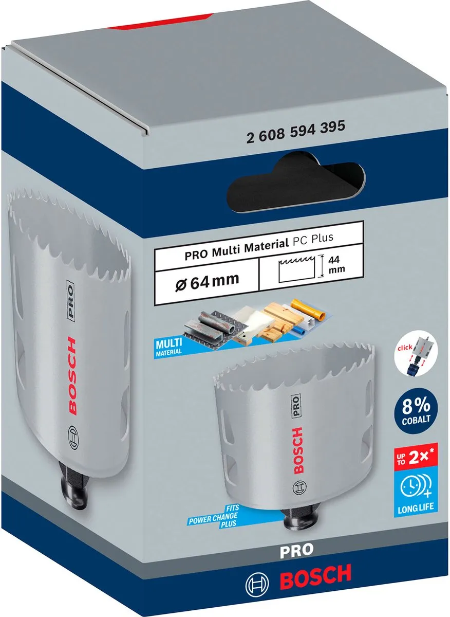 Bosch Professional Multi Materiaal PC Plus Gatenzaag 64mm 2608594395
