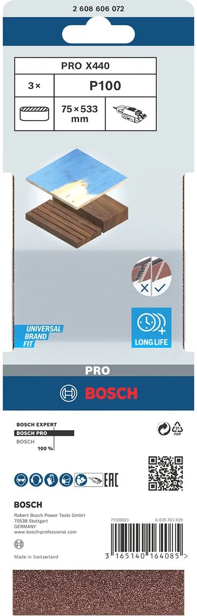 Bosch Professional 3 Banden 75x533 Best Wood+Paint - 3 Stuks
