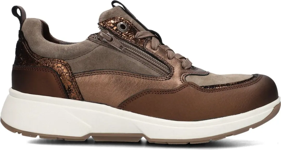 Xsensible Grenoble Combi H Rits Sneaker - Dames - Brons - Maat 41