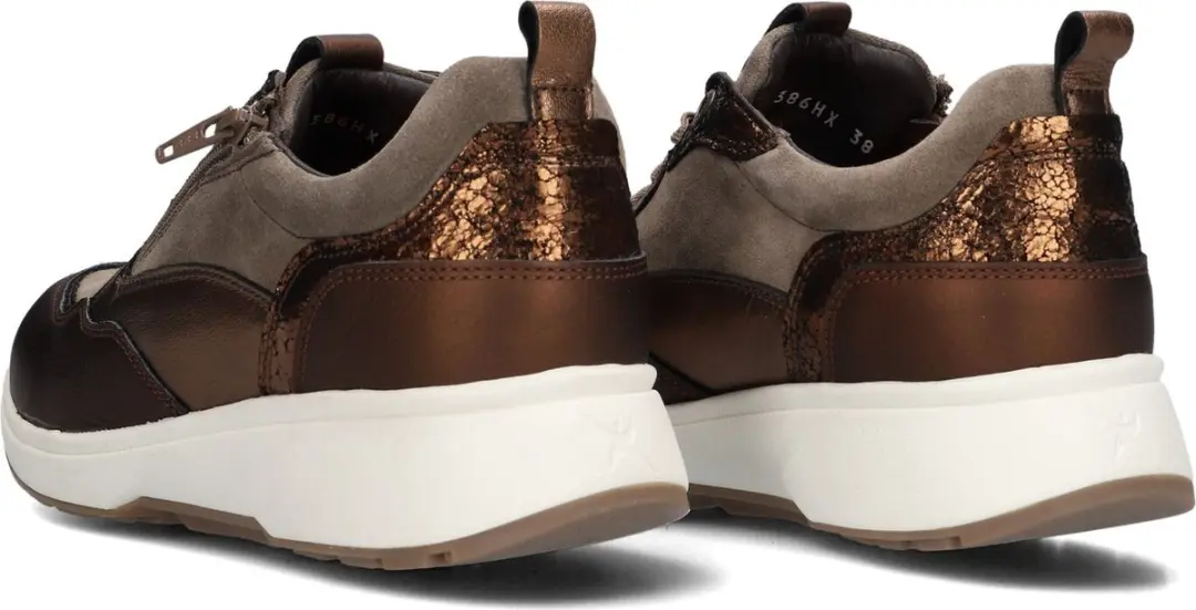 Xsensible Grenoble Combi H Rits Sneaker - Dames - Brons - Maat 41
