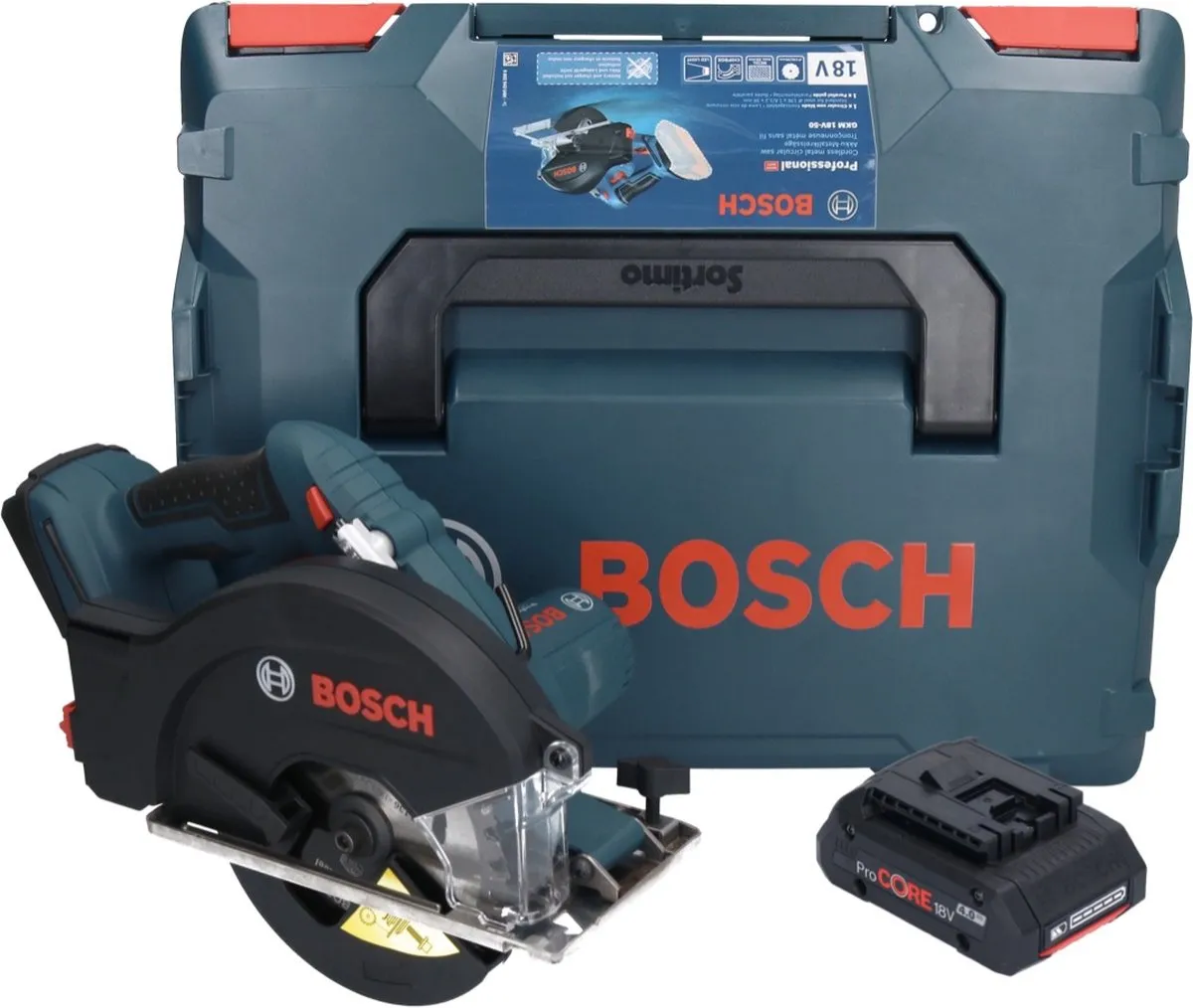 Bosch Professional GKM 18V-50 Metaalhandcirkelzaag 136mm - 1x ProCORE 4,0Ah