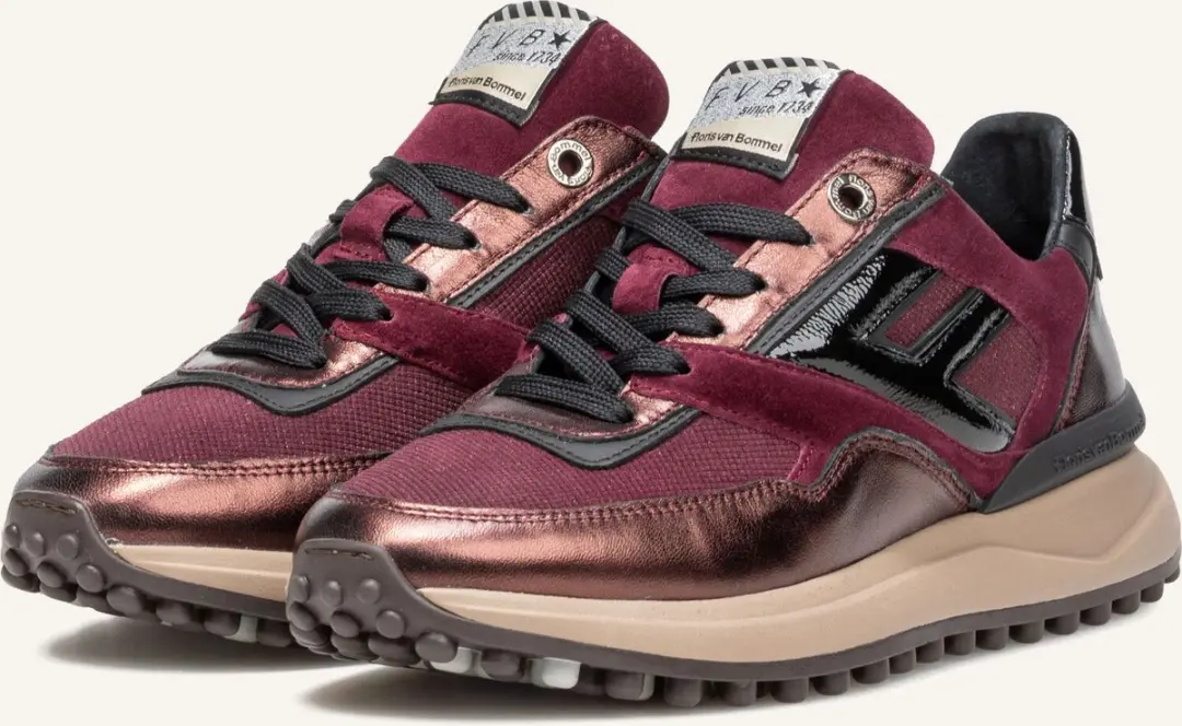 Floris van Bommel Sfw-10170 Noppi Sneakers - Dames - Rood - Maat 38 - afbeelding 2 van 6