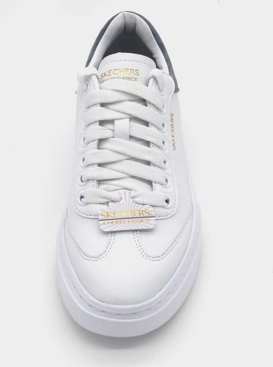 Skechers Cordova Classic Dames Sneakers - Wit/Grijs - Maat 39 - afbeelding 6 van 6