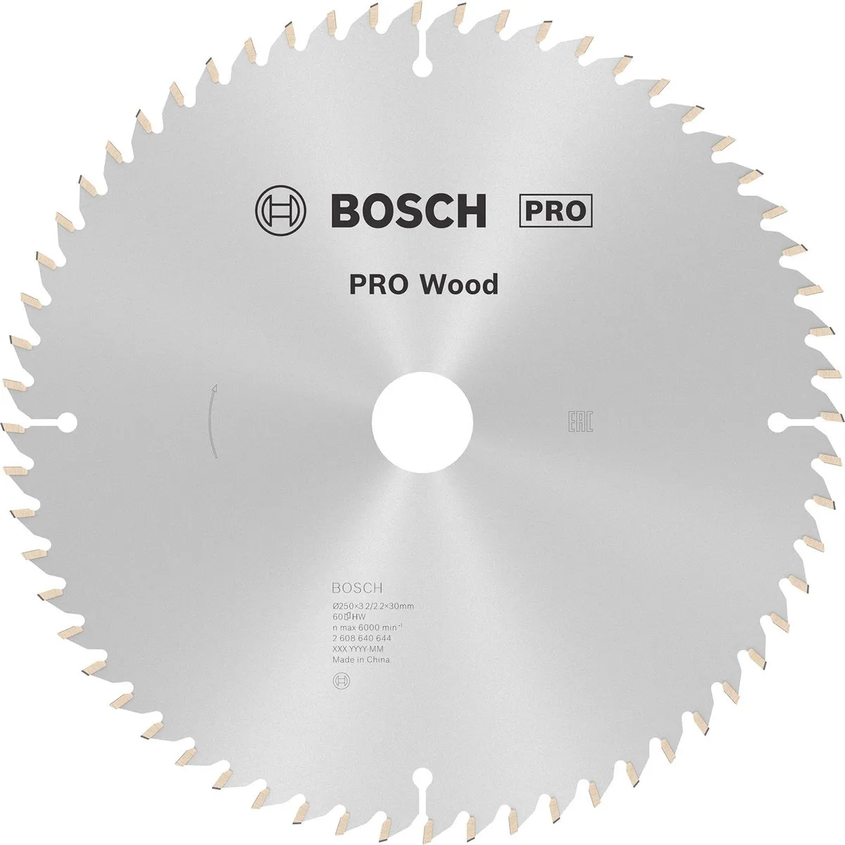 Bosch Professional Cirkelzaagblad 250mm Hout