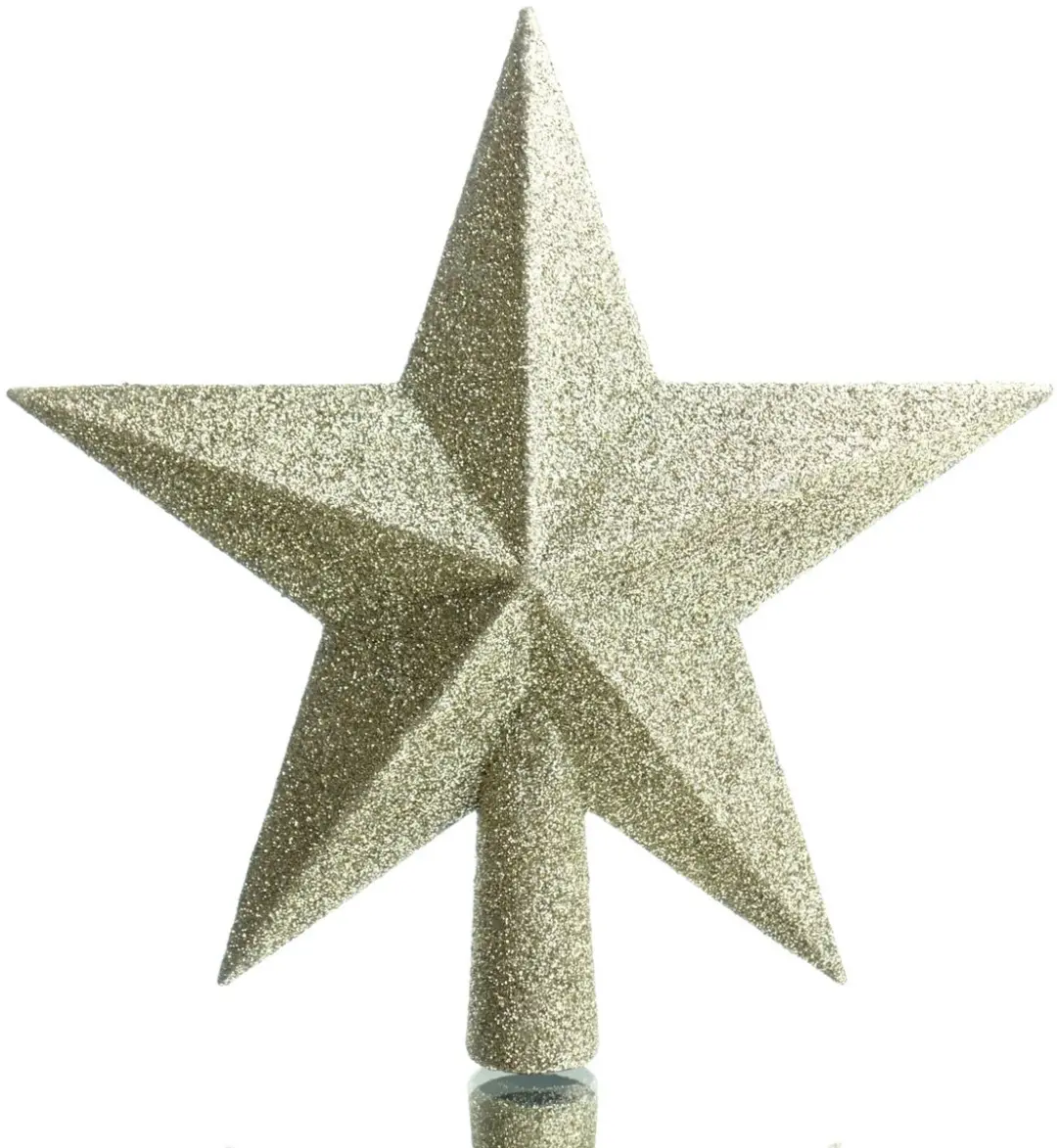 Decoris Piek Plastic Ster Glitter Ø19cm - Goud - afbeelding 3 van 4