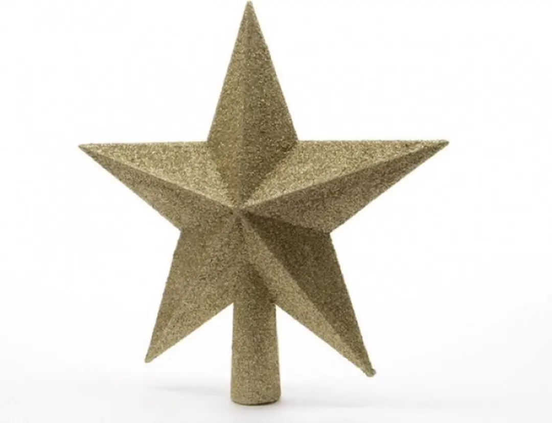 Decoris Piek Plastic Ster Glitter Ø19cm - Goud - afbeelding 4 van 4