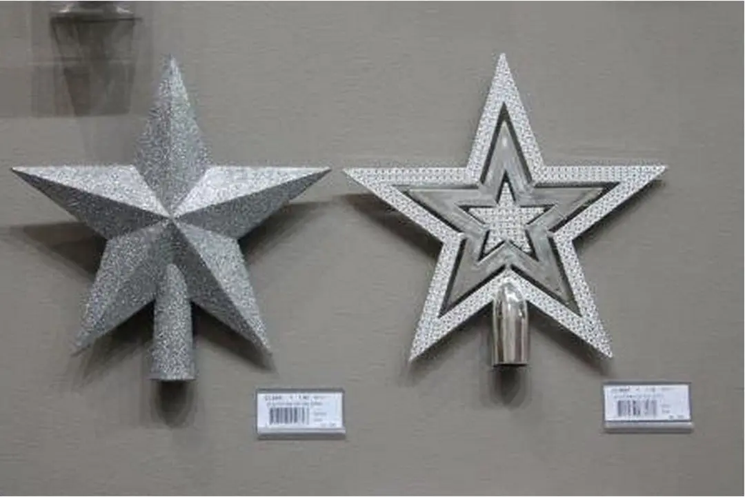 Decoris Kerstboom Piek Ster 19cm - Zilver - afbeelding 4 van 6